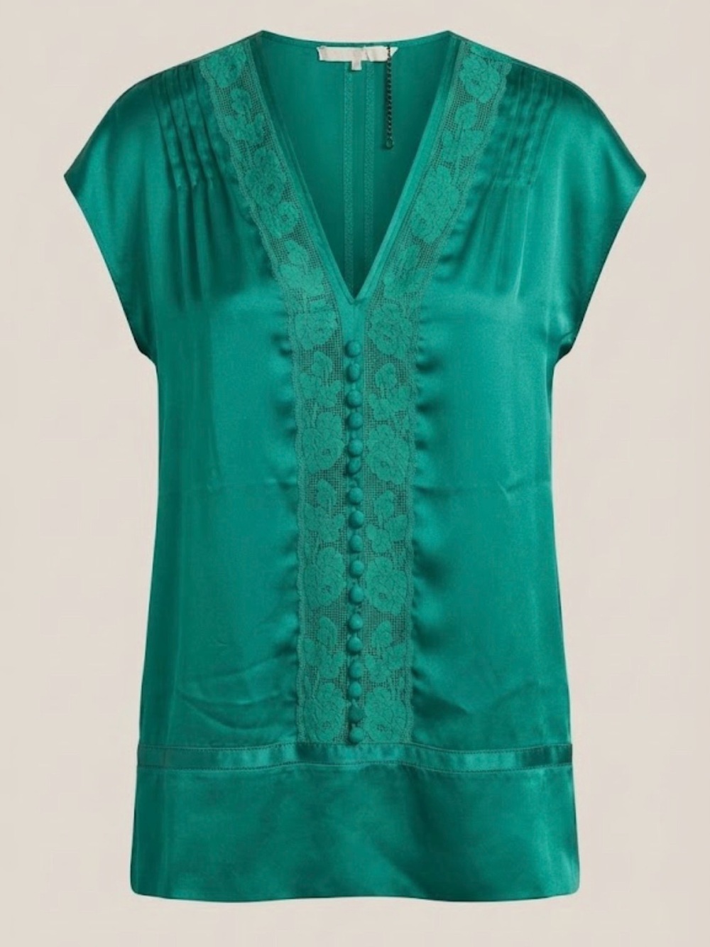 3.1 Phillip Lim Emerald Green 100% Silk Tunic Dress Top